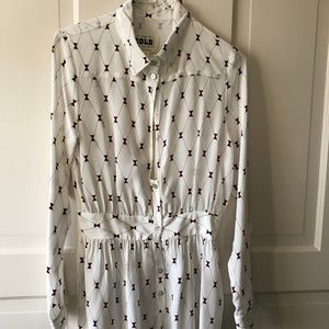 Stone Cold Fox Bow Tie Graphic Romper